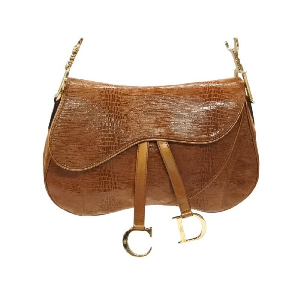Christian Dior Saddle Bag brown lizard leather - Picture 2 of 10